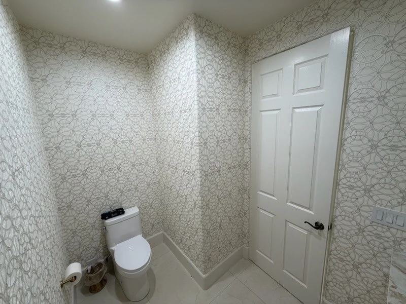 Luxury wallpaper pattern installed in Aurora home